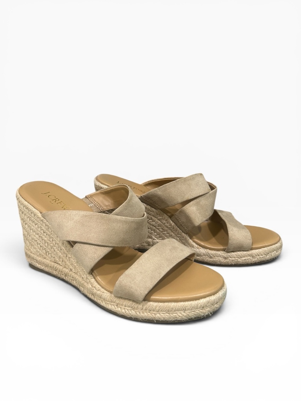 J. Crew Wide-strap Espadrille Mule Wedge Sandals Women’s Size 8 - Picture 6 of 10